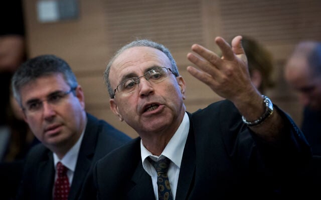 Then-MK Hanna Swaid seen during a Finance Committee meeting in the Israeli parliament on November 17, 2014. (Miriam Alster/Flash90)