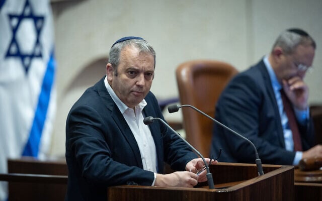 MK Gilad Kariv attends a plenum session on a bill to freeze arrests of Haredi draft evaders at the assembly hall of the Knesset in Jerusalem, July 14, 2026. (Yonatan Sindel/Flash90) MK Gilad Kariv attends a plenum session on a bill to freeze arrests of Haredi draft evaders at the assembly hall of the Knesset in Jerusalem, July 14, 2026. (Yonatan Sindel/Flash90)