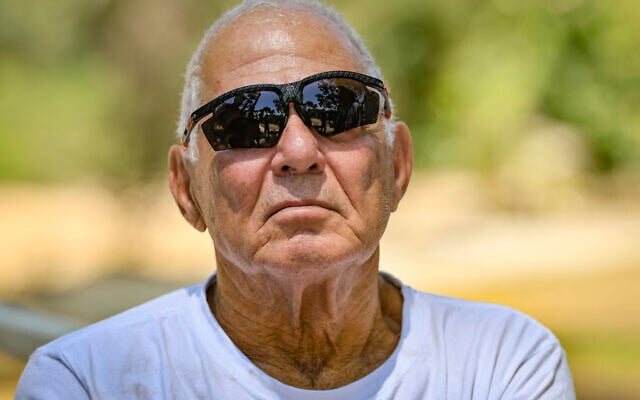Former hostage Gadi Moses is seen in Kibbutz Nir Oz, near the Gaza border, on August 5, 2026 (Tsafrir Abayov/Flash90) Former hostage Gadi Moses is seen in Kibbutz Nir Oz, near the Gaza border, on August 5, 2026 (Tsafrir Abayov/Flash90)