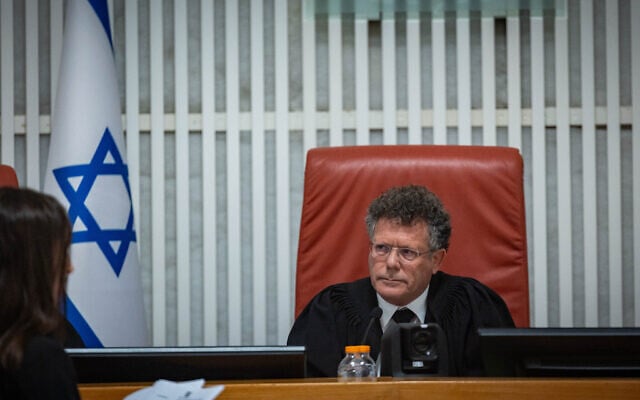 A hearing at the High Court in Jerusalem on the Central Elections Committee’s decision to disqualify Ra’am, Sami Abu Shehadeh, MK Ofer Cassif and the Joint List from running in the upcoming Knesset elections, October 1, 2026. (Yonatan Sindel/Flash90) A hearing at the High Court in Jerusalem on the Central Elections Committee’s decision to disqualify Ra’am, Sami Abu Shehadeh, MK Ofer Cassif and the Joint List from running in the upcoming Knesset elections, October 1, 2026. (Yonatan Sindel/Flash90)