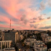 View of the Jerusalem skyline at sunset, October 6, 2026. (Chaim Goldberg/Flash90)