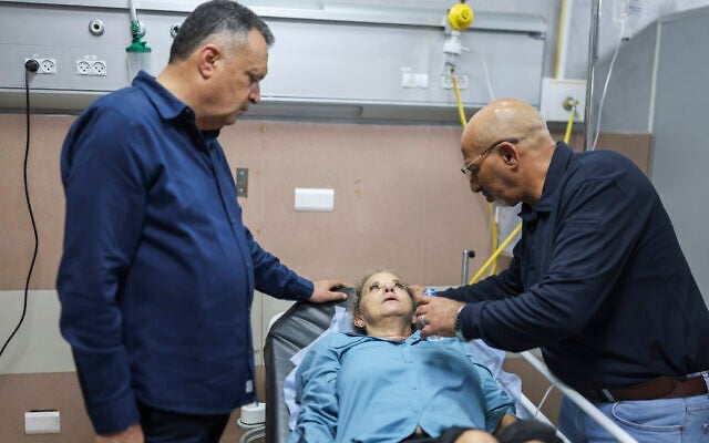 American photojournalist Heidi Levine receives medical treatment at a hospital in the West Bank city of Ramallah after being injured in an attack by extremist Jewish settlers during the annual olive harvest in the village of Abu Falah, near Ramallah, October 16, 2026. (Flash90)