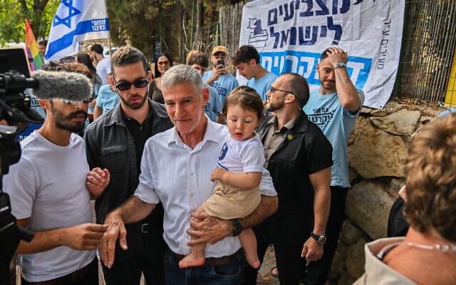 Democrats party chairman Yair Golan casts his vote at a polling station in Rosh HaAyin, central Israel, during Israel’s general elections, October 27, 2026. (Reuven Schwartz/Flash90) Democrats party chairman Yair Golan casts his vote at a polling station in Rosh HaAyin, central Israel, during Israel’s general elections, October 27, 2026. (Reuven Schwartz/Flash90)