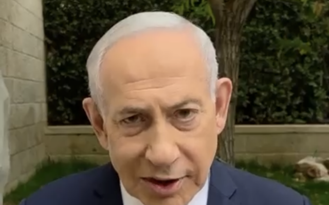 Prime Minister Benjamin Netanyahu in a election day video, October 27, 2026. (Screenshot/Likud)