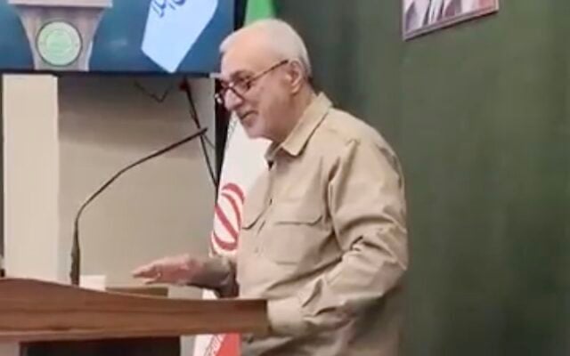 Iranian defense minister Mehrdad Akhlaghi delivers a statement following a vote in the Iranian parliament approving his appointment, on October 18, 2026. (Screenshot: X, used in accordance with Clause 27a of the Copyright Law)