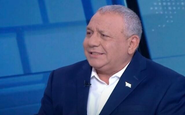 Opposition party leader Gadi Eisenkot of Yashar is interviewed on Channel 12 News on October 24, 2026, three days before elections. (Channel 12 Screenshot) Opposition party leader Gadi Eisenkot of Yashar is interviewed on Channel 12 News on October 24, 2026, three days before elections. (Channel 12 Screenshot)