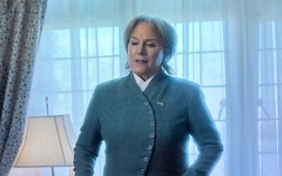 Frances Munning, played by Penny Downie in 'The Diplomat,' in a tribute scene to the late Hersh Goldberg-Polin in season four (Screenshot) Frances Munning, played by Penny Downie in 'The Diplomat,' in a tribute scene to the late Hersh Goldberg-Polin in season four (Screenshot)