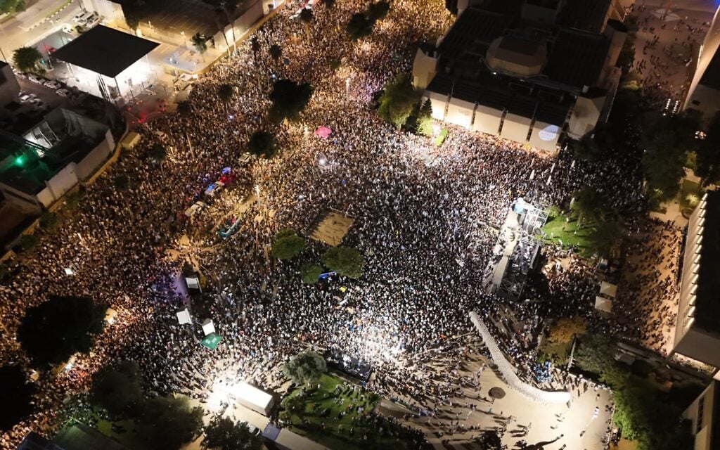 ‘We can start a different story’: Masses in Tel Aviv demand Oct. 7 inquiry, days before election