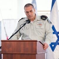 IDF Chief of Staff Lt. Gen. Eyal Zamir speaks at a ceremony marking three years since the October 7 Hamas-led onslaught, at Zikim Base in southern Israel on October 5, 2026. (Israel Defense Forces)
