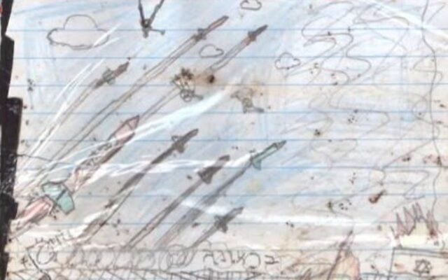 An image from a letter the IDF says was written to Hamas chief Yahya Sinwar by his son in 2024. (Israel Defense Forces)