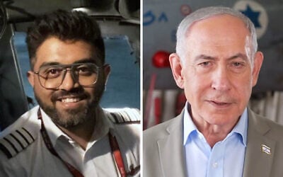 Captain Smit Machchhar (left) and Prime Minister Benjamin Netanyahu. (Danny Danon via X, Screenshot/Ma’ayan Toaf/GPO) Captain Smit Machchhar (left) and Prime Minister Benjamin Netanyahu. (Danny Danon via X, Screenshot/Ma’ayan Toaf/GPO)