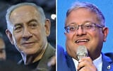 Prime Minister Benjamin Netanyahu (L) and National Security Minister Itamar Ben Gvir. (Sharon Leibel/Flash90, Avshalom Sassoni/FLASH90)