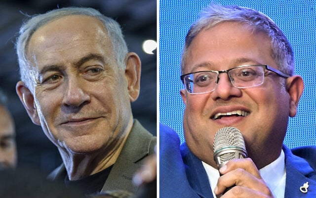 Prime Minister Benjamin Netanyahu (L) and National Security Minister Itamar Ben Gvir. (Sharon Leibel/Flash90, Avshalom Sassoni/FLASH90) Prime Minister Benjamin Netanyahu (L) and National Security Minister Itamar Ben Gvir. (Sharon Leibel/Flash90, Avshalom Sassoni/FLASH90)