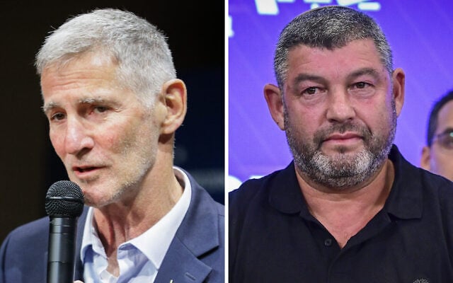 Democrats leader Yair Golan (L) and People of Israel leader Ofer Winter. (Tal Gal/Flash90, Avshalom Sassoni/Flash90) Democrats leader Yair Golan (L) and People of Israel leader Ofer Winter. (Tal Gal/Flash90, Avshalom Sassoni/Flash90)