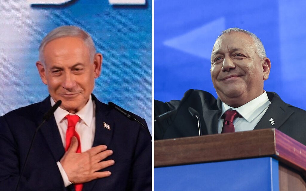 Eisenkot and Netanyahu each vow to form next coalition, even as exit polls predict stalemate