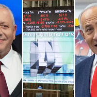 Tel Aviv shares tumble amid looming political deadlock following Israel's national election. (AP Photo/Ariel Schalit, Miriam Alster/Flash90, Yonatan Sindel/Pool Photo via AP)