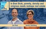Jewish world, real estate and archaeology reporter Zev Stub appears on the Daily Briefing with host Jessica Steinberg (Flash 90)