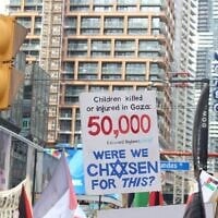 Anti-Israel protest in Toronto, Canada on October 10, 2026. (Emma Paidra/JTA)