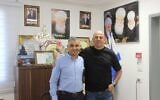Buq'ata mayor William Abu Awad, left, and Salman Owida, Director General of Buq'ata on October 12, 2026. (Courtesy/Saleh Farhat)